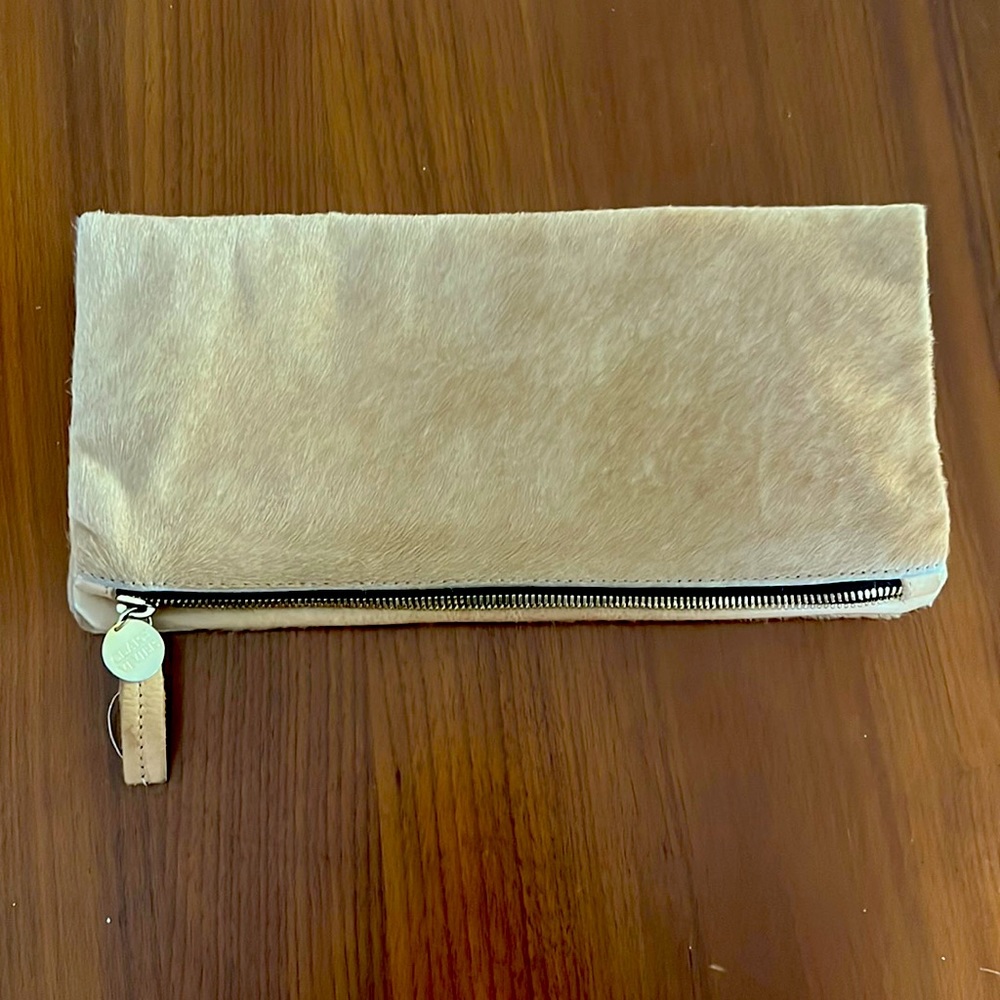 Clare V Pony Hair fold over clutch
